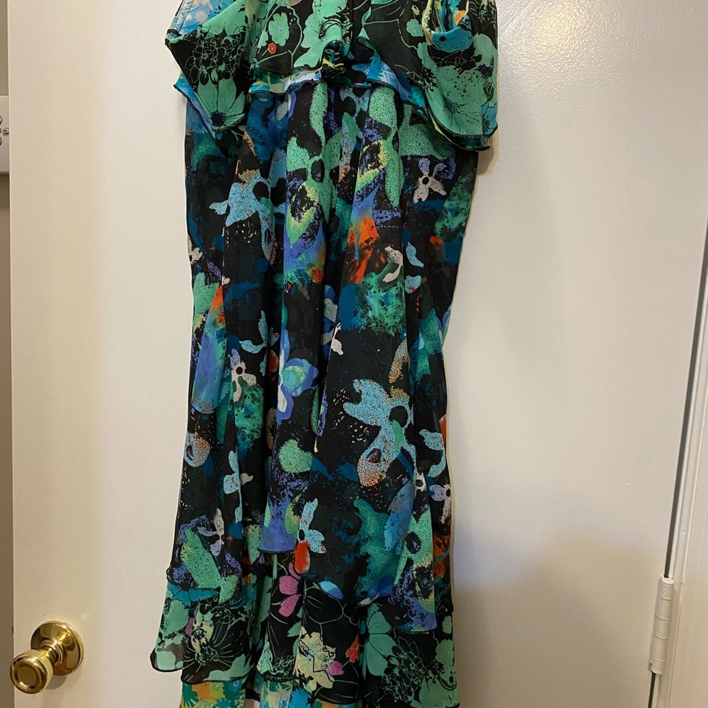 Black chiffon summer dress